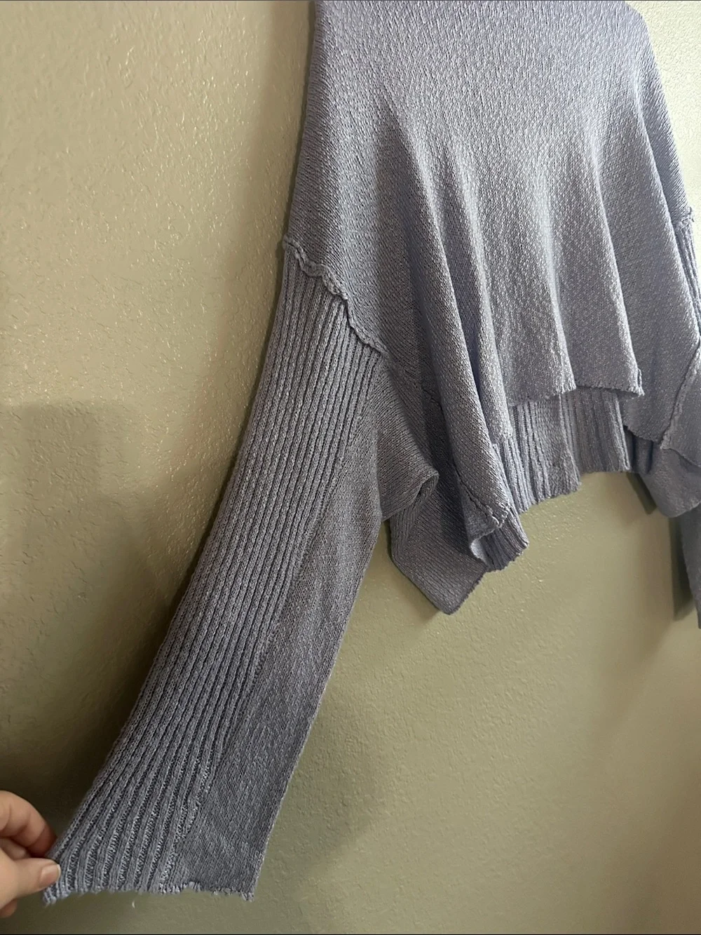 Pastel Lavender Ribbed Button-Front Cardigan - Picture 3 of 4